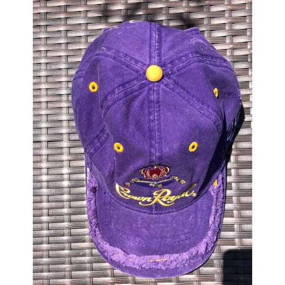 Crown Royal Distressed Purple Baseball Cap Embroidered Roush Fenway #26 Adj Hat - Picture 9 of 13